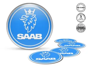 Saab Etichetta Bombata Marchio Stile Adesivi Cerchio